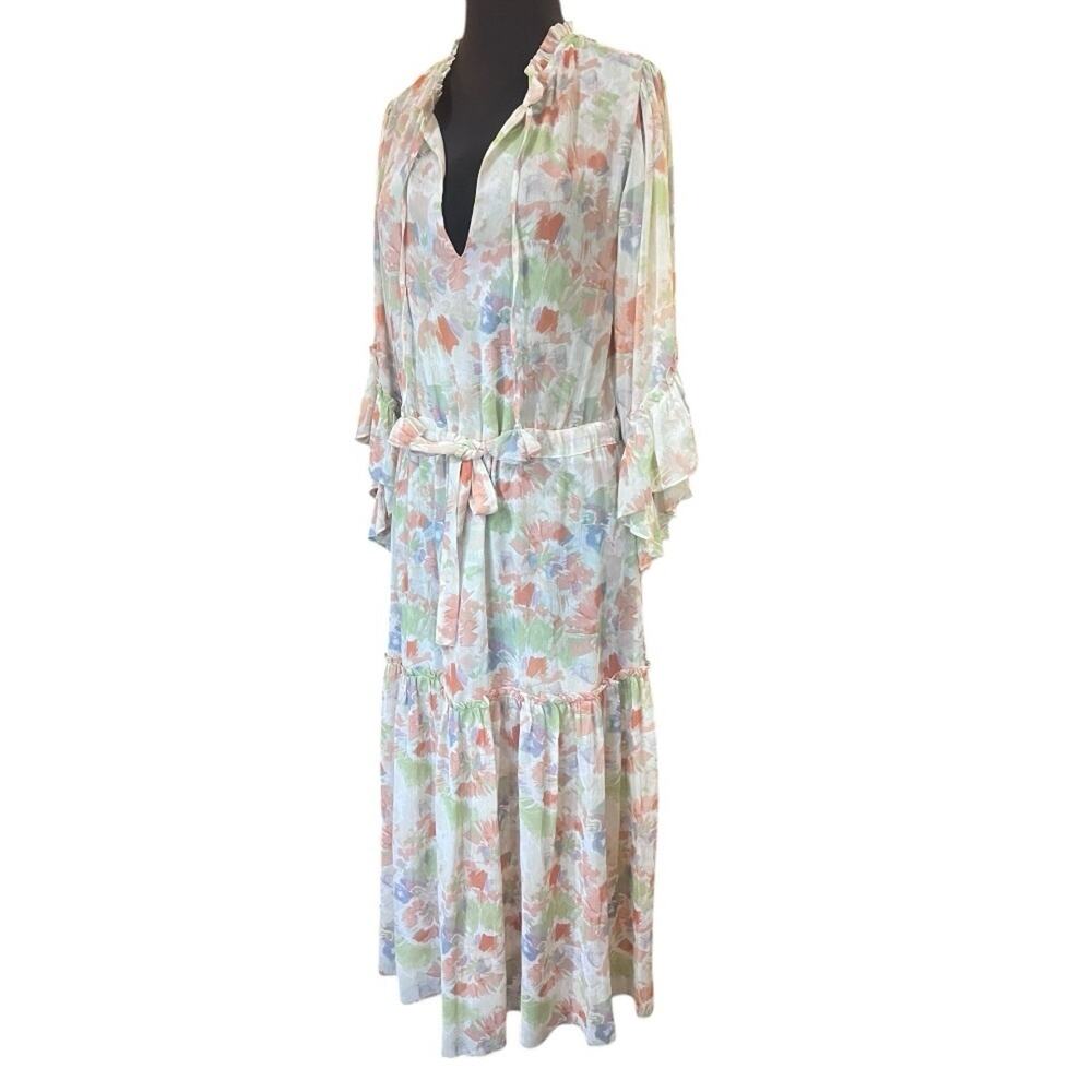 Misa LA Marcele Pastel Splash Chiffon Dress XS NWT Fairy Boho Easter Romantic - Picture 5 of 10